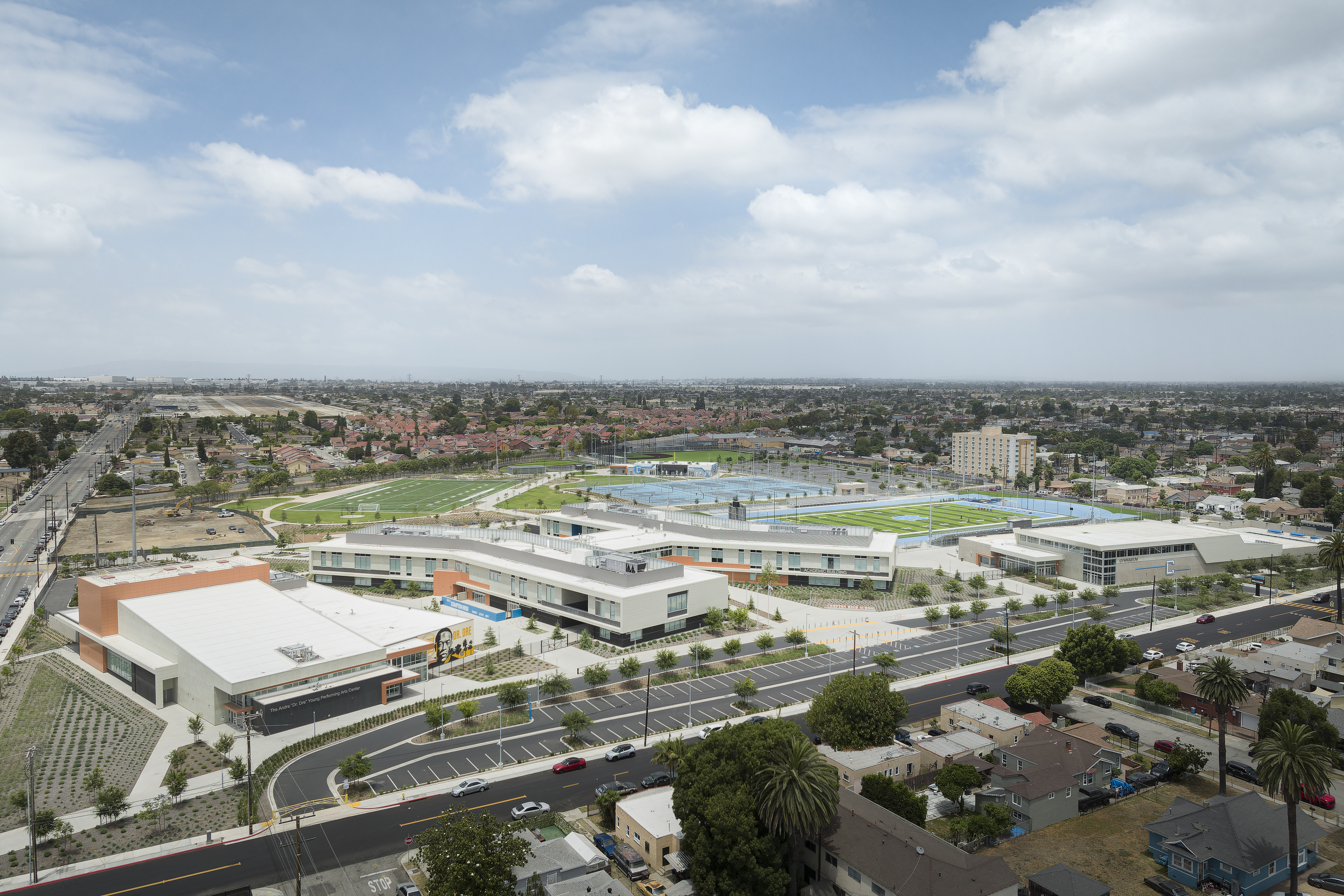 The new campus of Compton High School in Los Angeles